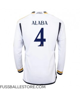 Günstige Real Madrid David Alaba #4 Heimtrikot 2023-24 Langarm